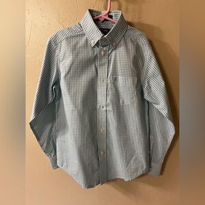 Blue checkered Izod shirt boys